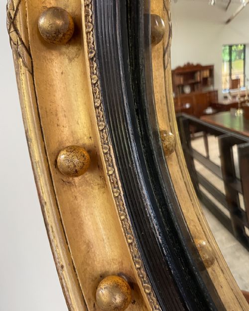 19TH CENTURY CONVEX MIRROR WITH EAGLE - ADDITIONAL PHOTO 7