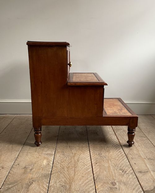 GEORGE IV MAHOGANY LIBRARY STEPS - ADDITIONAL PHOTO 3