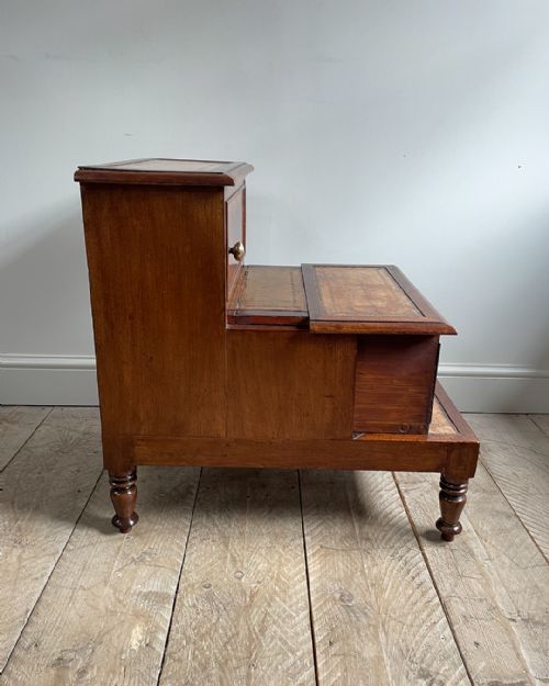 GEORGE IV MAHOGANY LIBRARY STEPS - ADDITIONAL PHOTO 4