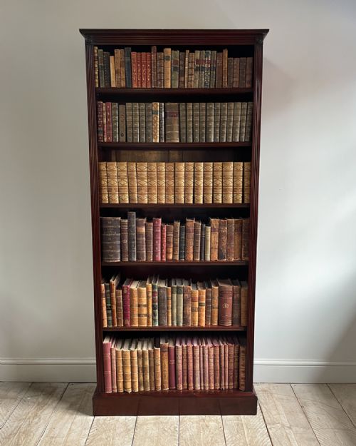 tall 19th century mahogany open bookcase - CATEGORY: ANTIQUE BOOKCASES - DATED 19TH CENTURY
