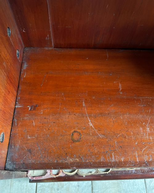 TALL 19TH CENTURY MAHOGANY OPEN BOOKCASE - ADDITIONAL PHOTO 8