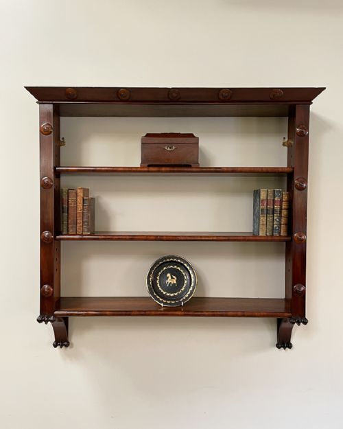 19th century mahogany wall shelves - CATEGORY: ANTIQUE FURNITURE - DATED 19TH CENTURY