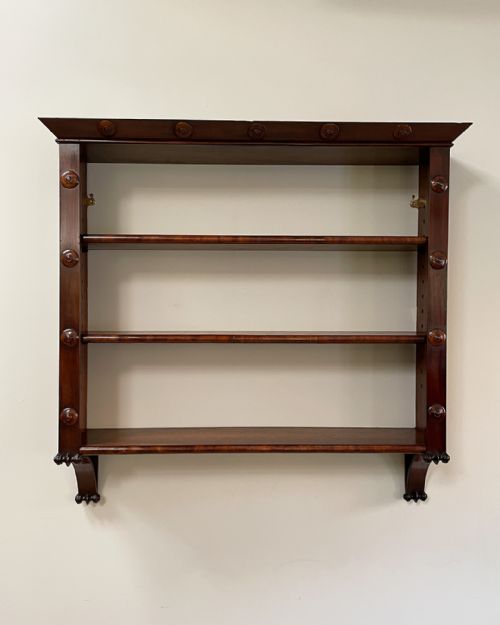 19TH CENTURY MAHOGANY WALL SHELVES - ADDITIONAL PHOTO 1