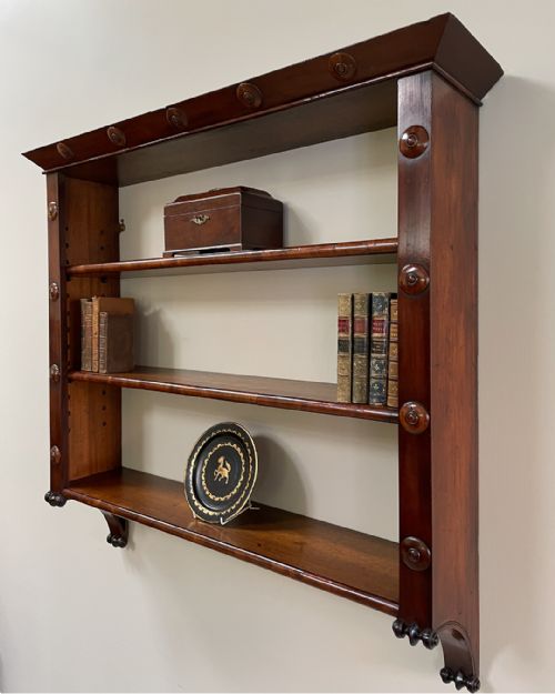 19TH CENTURY MAHOGANY WALL SHELVES - ADDITIONAL PHOTO 2
