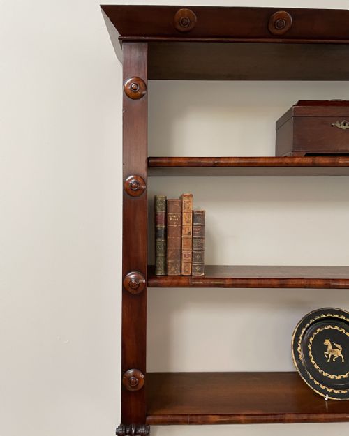19TH CENTURY MAHOGANY WALL SHELVES - ADDITIONAL PHOTO 4
