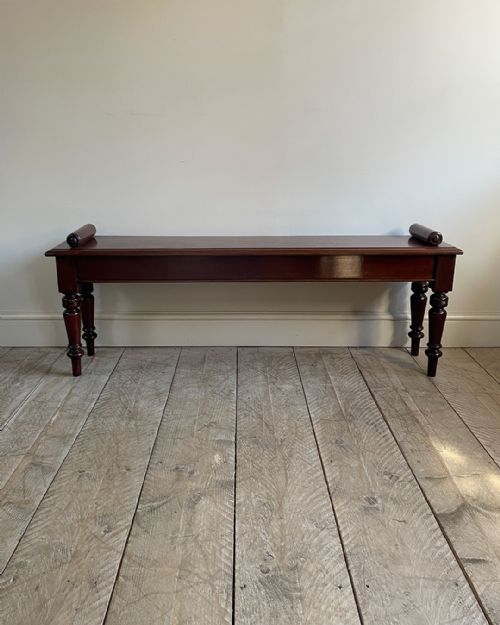 GOOD QUALITY 19TH CENTURY HALL BENCH - ADDITIONAL PHOTO 1