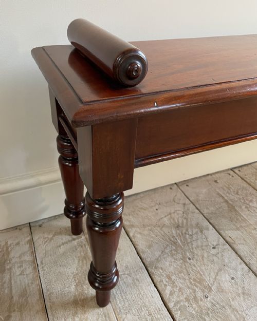 GOOD QUALITY 19TH CENTURY HALL BENCH - ADDITIONAL PHOTO 8