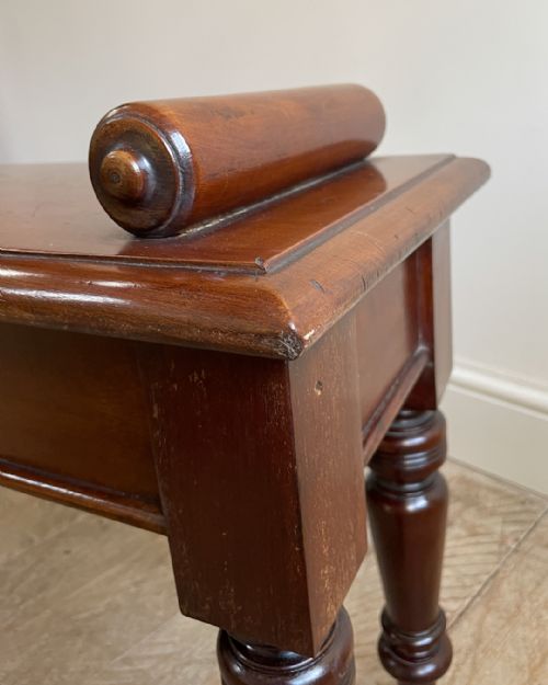 GOOD QUALITY 19TH CENTURY HALL BENCH - ADDITIONAL PHOTO 9