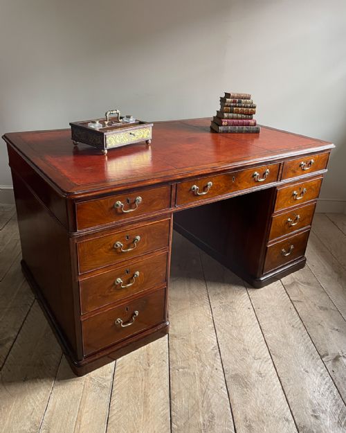 19TH CENTURY PARTNERS DESK - ADDITIONAL PHOTO 1