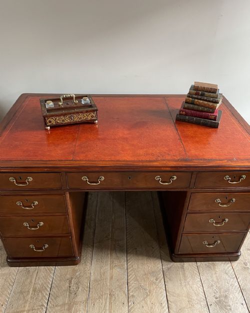 19TH CENTURY PARTNERS DESK - ADDITIONAL PHOTO 2