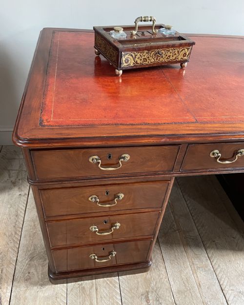 19TH CENTURY PARTNERS DESK - ADDITIONAL PHOTO 7