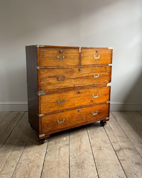19th century campaign chest - CATEGORY: ANTIQUE CHESTS - DATED 19TH CENTURY