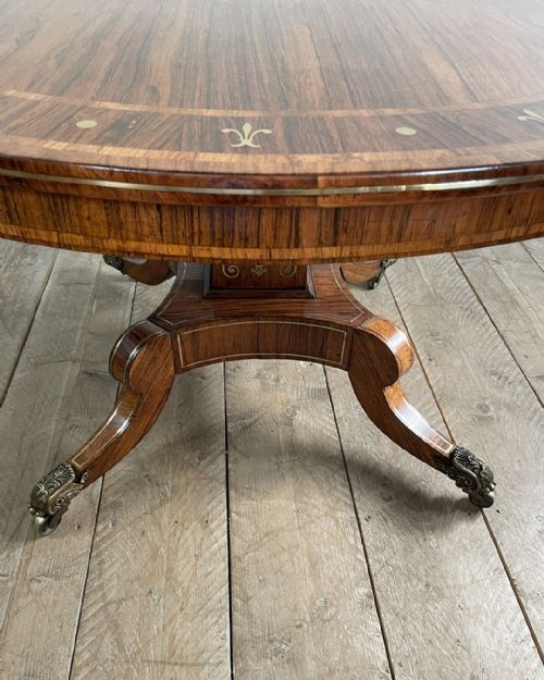 STUNNING REGENCY ROSEWOOD CENTRE TABLE - ADDITIONAL PHOTO 6