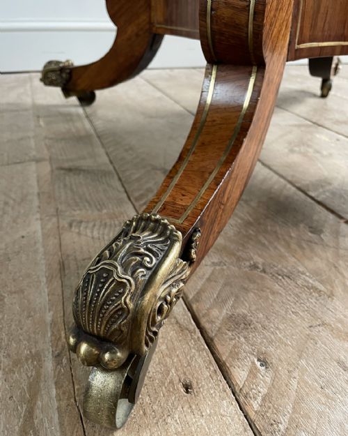 STUNNING REGENCY ROSEWOOD CENTRE TABLE - ADDITIONAL PHOTO 8