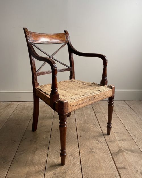 SET OF TEN REGENCY MAHOGANY CROSS BACK DINING CHAIRS - ADDITIONAL PHOTO 2
