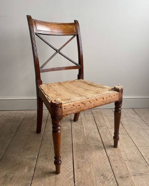 SET OF TEN REGENCY MAHOGANY CROSS BACK DINING CHAIRS - ADDITIONAL PHOTO 5