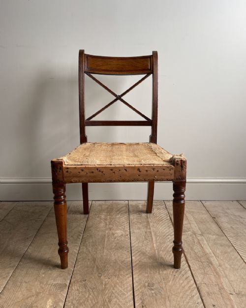 SET OF TEN REGENCY MAHOGANY CROSS BACK DINING CHAIRS - ADDITIONAL PHOTO 7