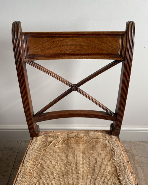 SET OF TEN REGENCY MAHOGANY CROSS BACK DINING CHAIRS - ADDITIONAL PHOTO 8