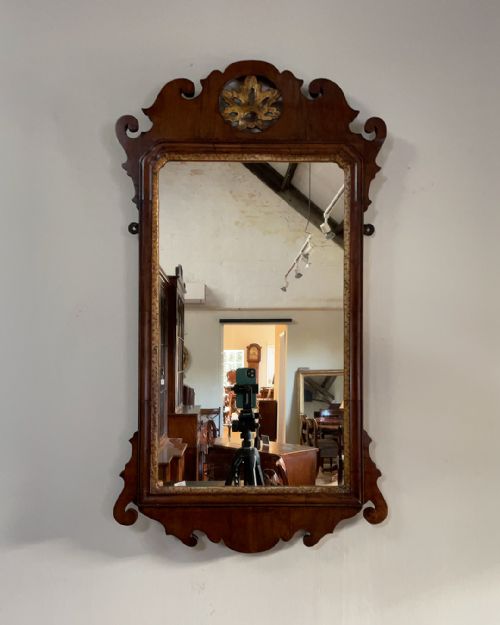 george iii walnut fret mirror - CATEGORY: ANTIQUE MIRRORS - DATED GEORGIAN