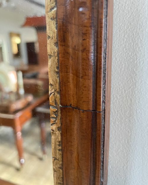 GEORGE III WALNUT FRET MIRROR - ADDITIONAL PHOTO 8