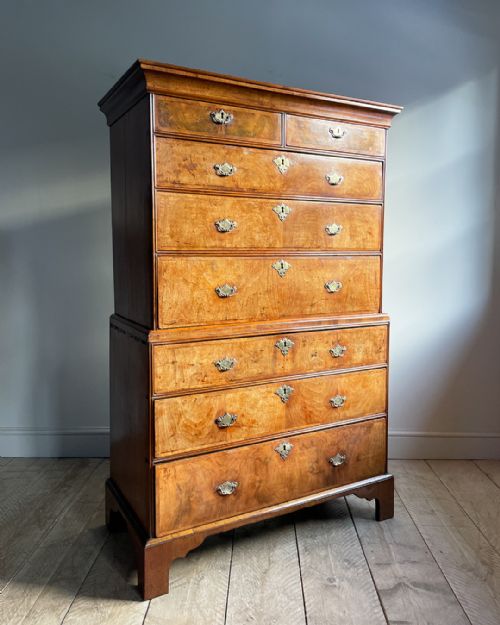 18TH CENTURY WALNUT CHEST ON CHEST - ADDITIONAL PHOTO 1