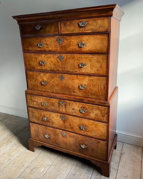 18TH CENTURY WALNUT CHEST ON CHEST - ADDITIONAL PHOTO 2