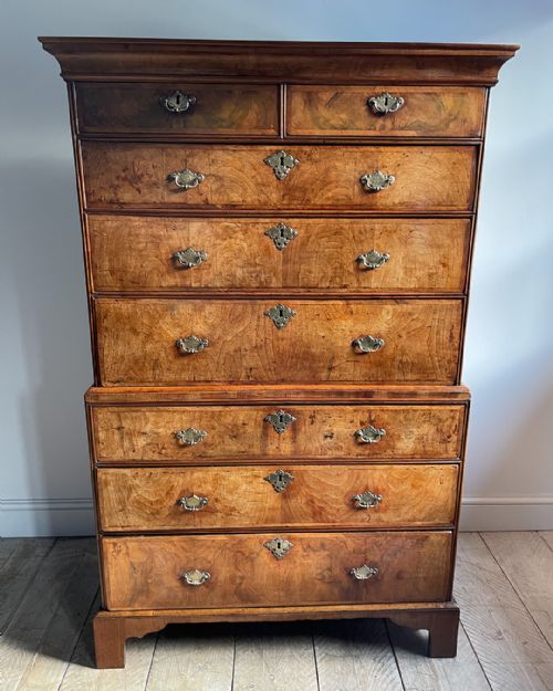 18TH CENTURY WALNUT CHEST ON CHEST - ADDITIONAL PHOTO 3
