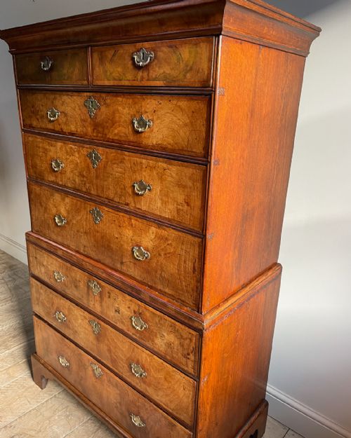 18TH CENTURY WALNUT CHEST ON CHEST - ADDITIONAL PHOTO 4