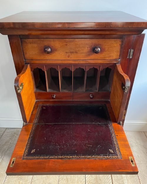 WILLIAM IV MAHOGANY WELLINGTON SECRETAIRE CHEST - ADDITIONAL PHOTO 3