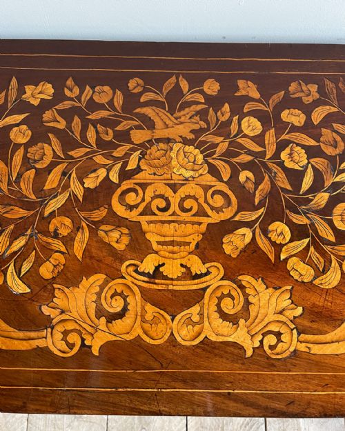 19TH CENTURY DUTCH MARQUETRY MAHOGANY CARD TABLE - ADDITIONAL PHOTO 2