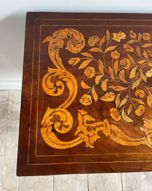 19TH CENTURY DUTCH MARQUETRY MAHOGANY CARD TABLE - ADDITIONAL PHOTO 3