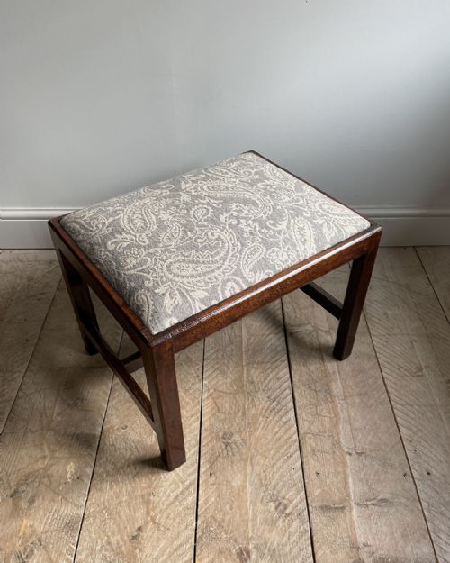 GEORGE III MAHOGANY STOOL - ADDITIONAL PHOTO 1
