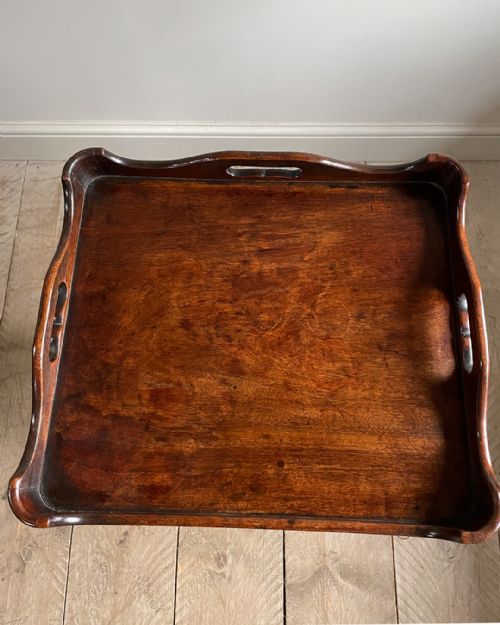 GEORGIAN MAHOGANY TRAY TOP POT CUPBOARD - ADDITIONAL PHOTO 4