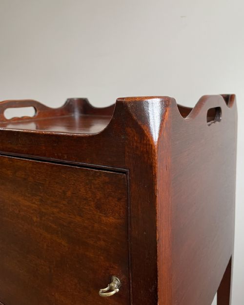 GEORGIAN MAHOGANY TRAY TOP POT CUPBOARD - ADDITIONAL PHOTO 7