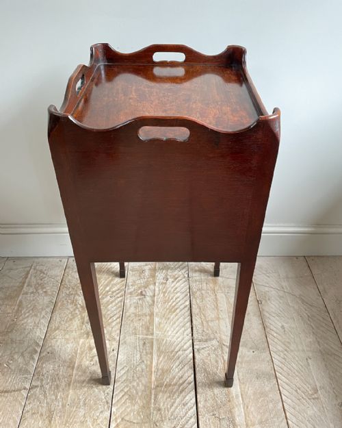 GEORGIAN MAHOGANY TRAY TOP POT CUPBOARD - ADDITIONAL PHOTO 9