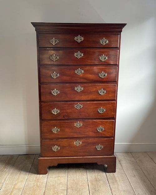 GEORGE III MAHOGANY SEMAINIER - ADDITIONAL PHOTO 1