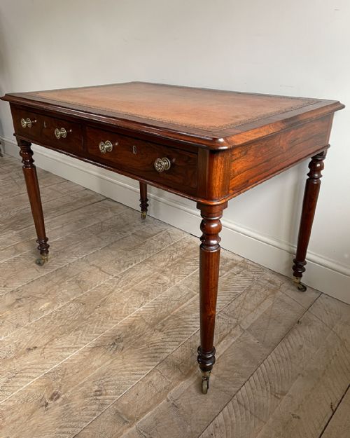 ELEGANT 19TH CENTURY ROSEWOOD WRITING TABLE - ADDITIONAL PHOTO 7