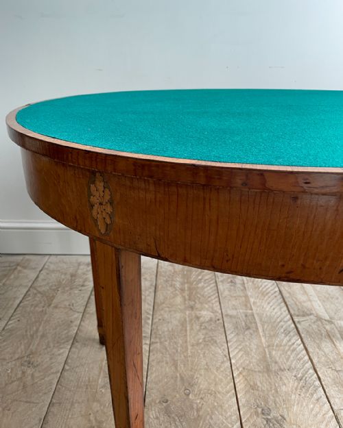 EXCEPTIONAL DEMILUNE CARD TABLE IN CEDAR - ADDITIONAL PHOTO 8