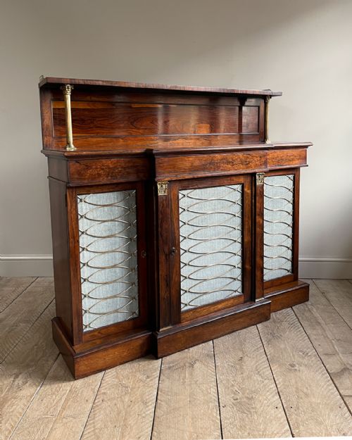 regency rosewood breakfront chiffonier - CATEGORY: ANTIQUE SIDEBOARDS - DATED REGENCY