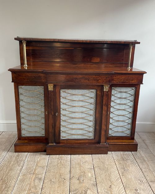 REGENCY ROSEWOOD BREAKFRONT CHIFFONIER - ADDITIONAL PHOTO 1