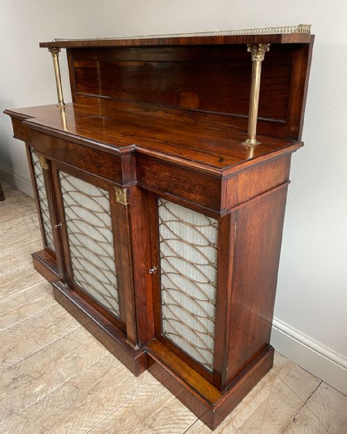 REGENCY ROSEWOOD BREAKFRONT CHIFFONIER - ADDITIONAL PHOTO 2
