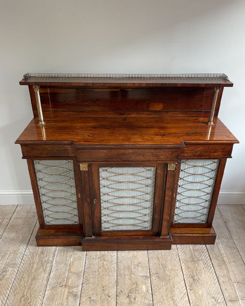 REGENCY ROSEWOOD BREAKFRONT CHIFFONIER - ADDITIONAL PHOTO 3