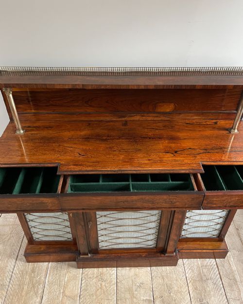 REGENCY ROSEWOOD BREAKFRONT CHIFFONIER - ADDITIONAL PHOTO 4