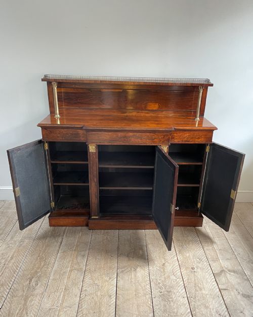 REGENCY ROSEWOOD BREAKFRONT CHIFFONIER - ADDITIONAL PHOTO 5