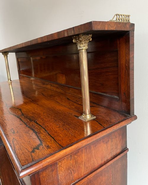 REGENCY ROSEWOOD BREAKFRONT CHIFFONIER - ADDITIONAL PHOTO 9