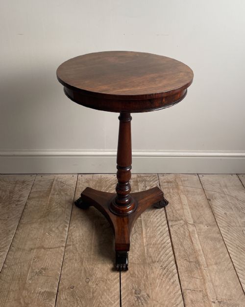 early nineteenth century rosewood pedestal lamp table - CATEGORY: ANTIQUE TABLES - DATED 19TH CENTURY
