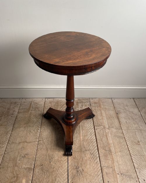 EARLY NINETEENTH CENTURY ROSEWOOD PEDESTAL LAMP TABLE - ADDITIONAL PHOTO 1