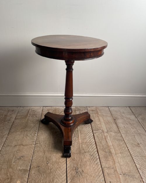 EARLY NINETEENTH CENTURY ROSEWOOD PEDESTAL LAMP TABLE - ADDITIONAL PHOTO 2