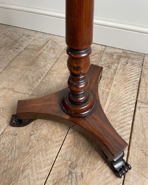 EARLY NINETEENTH CENTURY ROSEWOOD PEDESTAL LAMP TABLE - ADDITIONAL PHOTO 7