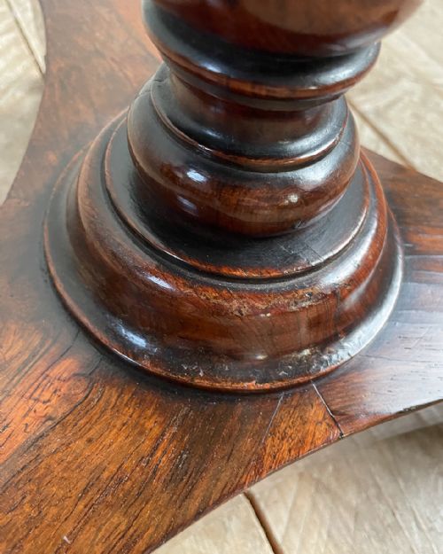 EARLY NINETEENTH CENTURY ROSEWOOD PEDESTAL LAMP TABLE - ADDITIONAL PHOTO 9